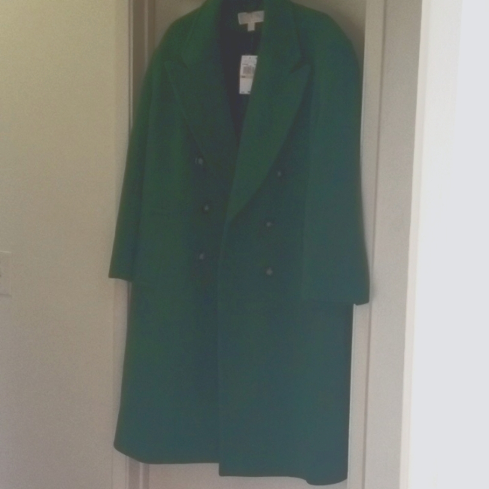 Michael Kors Green Wool Coat